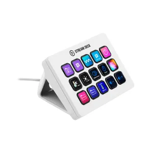 Stream Deck LCD Corsair 15 Teclas Cubiertas de Flujo MK2 White — CORSAIR