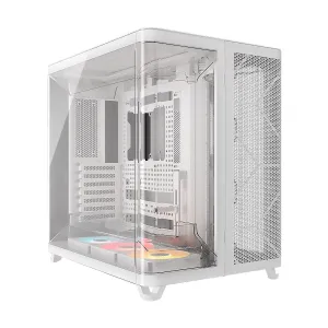 CASE CORSAIR ATX TRIPLE CAMARA ARGB AIR 5400 Tempered Glass 2USB3.2 HD-Audio Mid-Tower White — CORSAIR