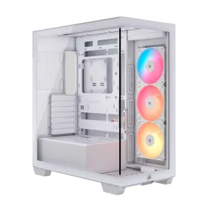 CASE CORSAIR ATX 3500X RS-R ARGB Panoramic Glass 2USB-C 2USB3.2 HD-Audio Mid-Tower White — CORSAIR