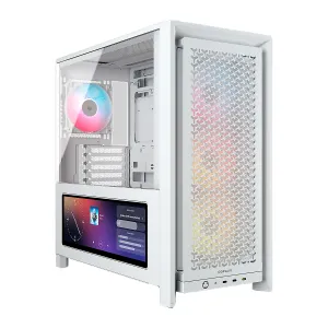 Case Corsair Atx 4000D Pantalla Tactil Xeneon 14.5 Tempered Glas Mid-Tower Case N-PS 4VEN-RGB White — CORSAIR