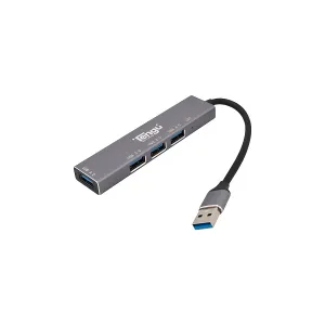 HUB Tengu T-304 USB 3.0 to 4Puertos USB 3.0 5Gbps Silver — GENERICOS