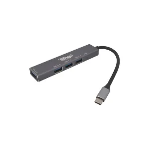 HUB Tengu T-304 USB-C to 4Puertos USB 3.0 5Gbps Silver — GENERICOS