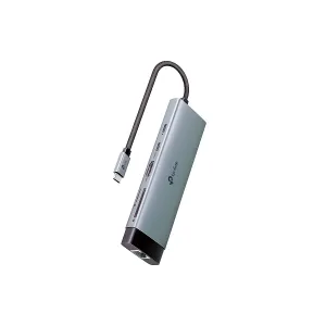 HUB TP-Link USB Tipo-C 9 in 1 con Puerto HDMI 4K 60Hz. SD microSD Fast Charge Silver — TP-LINK