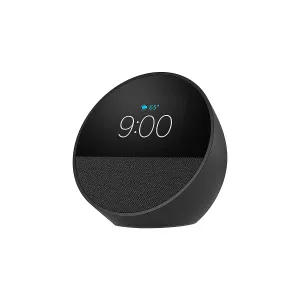 Parlante Amazon Echo Spot Smart Alarm Clock with Vibrant Sound and Alexa Black — AMAZON
