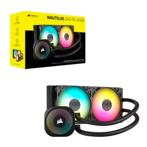 Cooler Corsair Nautilus 240ARGB Liquid para LG1841 - LGA1700 y Amd AM5 - AM4 — CORSAIR