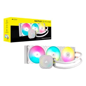 COOLER CORSAIR NAUTILUS 360mm RS ARGB for Intel 1851 Intel 1700 AMD-AM5 AMD-AM4 Blanco — CORSAIR