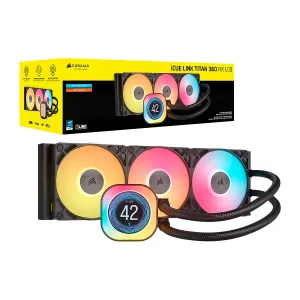 Cooler Corsair Icue Link Titan 360 RX LCD Liquid CPU for Intel 1851 AMD-AM5 — CORSAIR